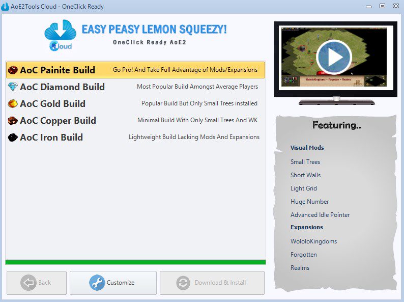 AoE2Toolscloud Choose your Build