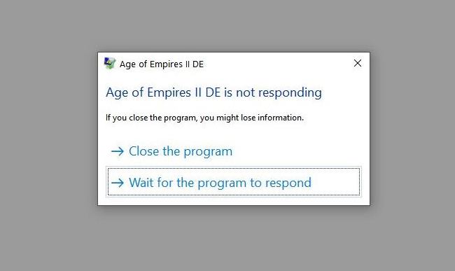 age of empires 2 not working on windows 10