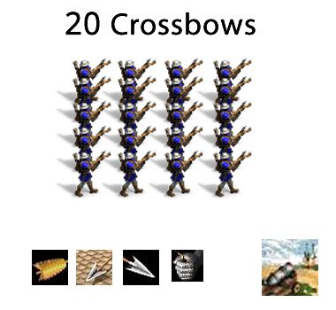 20+ crossbows all in play