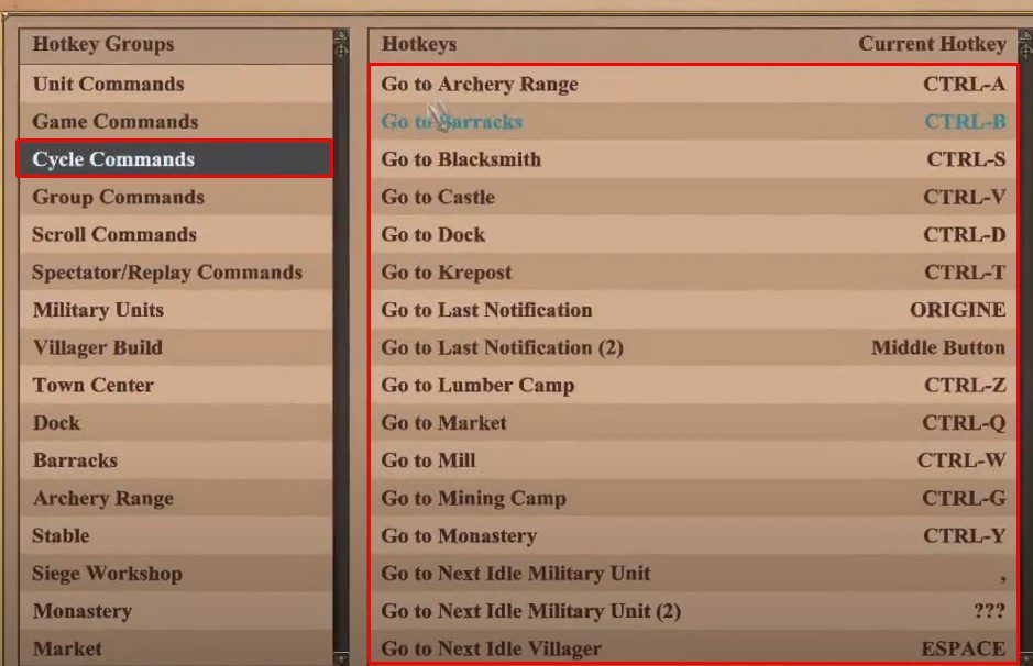 camera hotkeys for age of empires 2 definitive