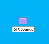 Create a folder sfx sounds