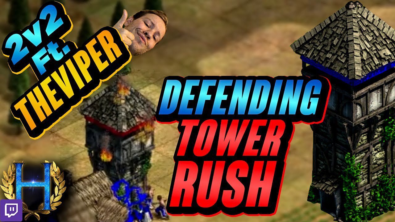 Hera and Viper Protect Chinese Tower Rush in Age of Empires II