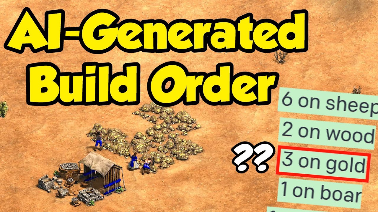 Can I Succeed With An Artificial Intelligence-Created Build Order? (Age of Empires 2)