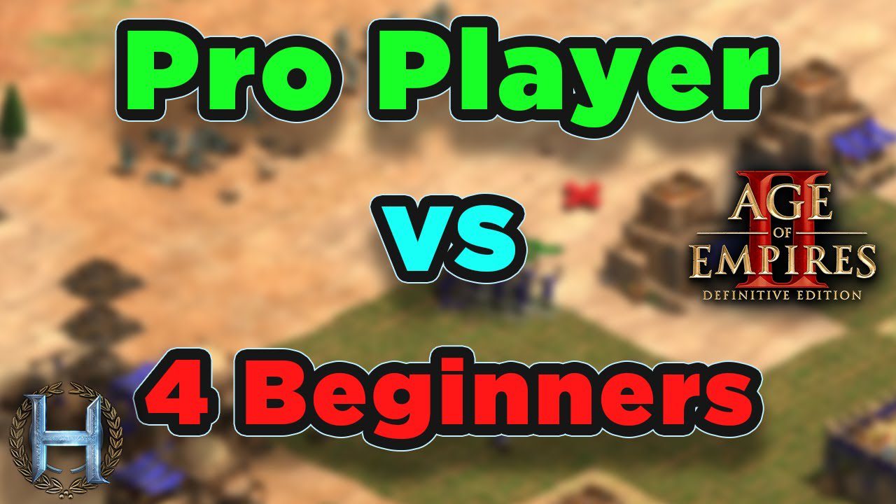 Expert Competitor Against Four Novices in Age of Empires II