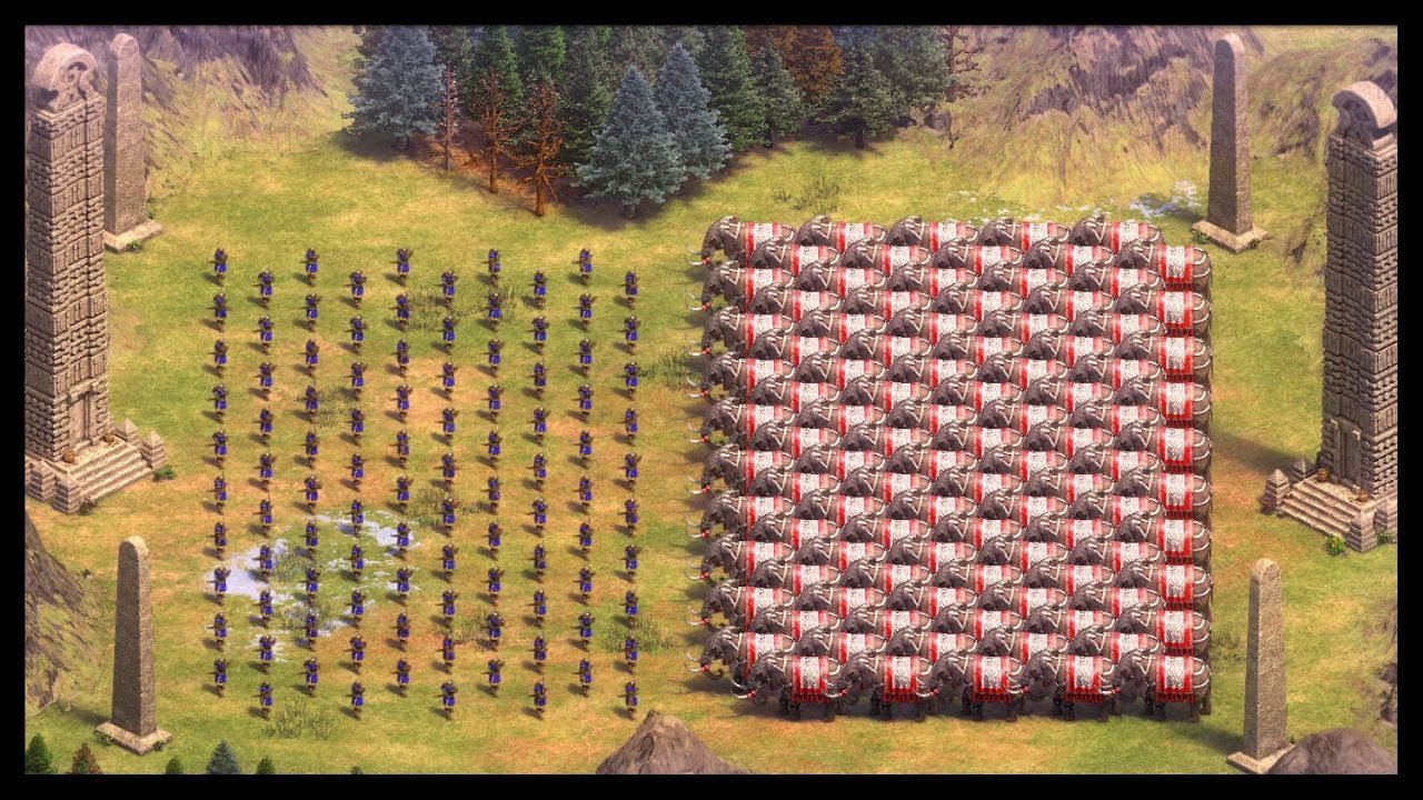 Age of Empires II: Battle of 100 Elite Samurai Against 100 Elite War Elephants