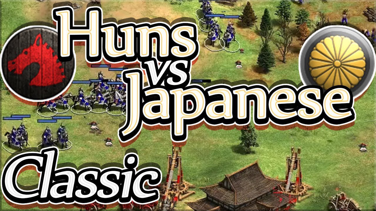 Huns and Japanese in a One-on-One Age of Empires 2 Battle!