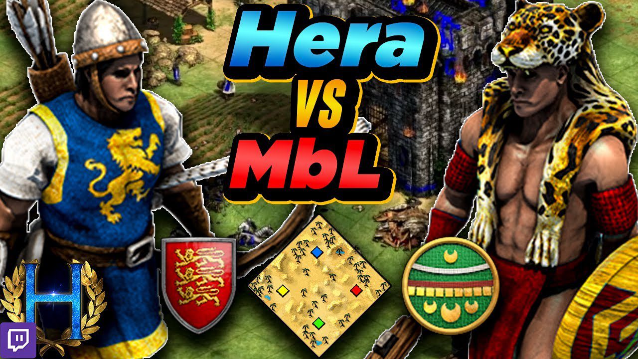 Britons Versus Aztecs in One-on-One Battle in Arabia with MbL in Age of Empires II