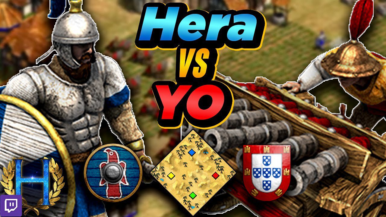 Goths Versus Portuguese in One-on-One Battle in Arabia with Yo in Age of Empires II