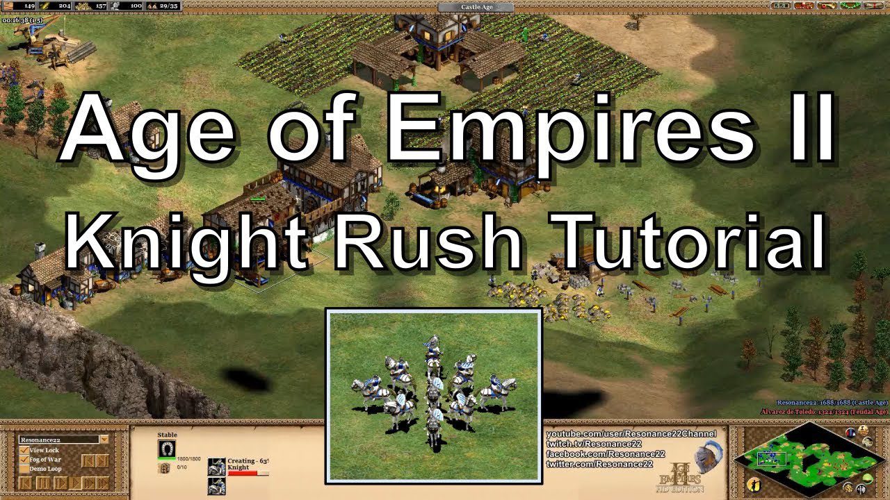 “AOE2 Tutorial: Quickly Reaching Castle Age, Knight Rush Strategy, and Growing an Economy”
