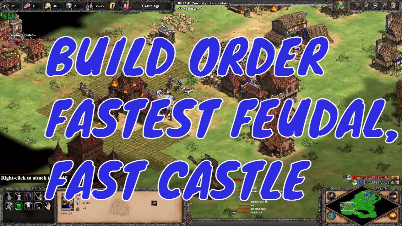 Construct Sequence for Quickest Feudal+Quick Castle and Learn How to Play