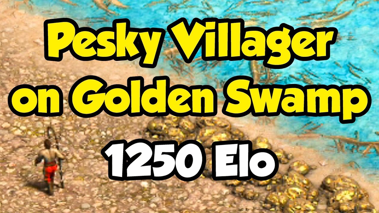 Age of Empires II One-on-One Match: Annoying Villager on Golden Swamp