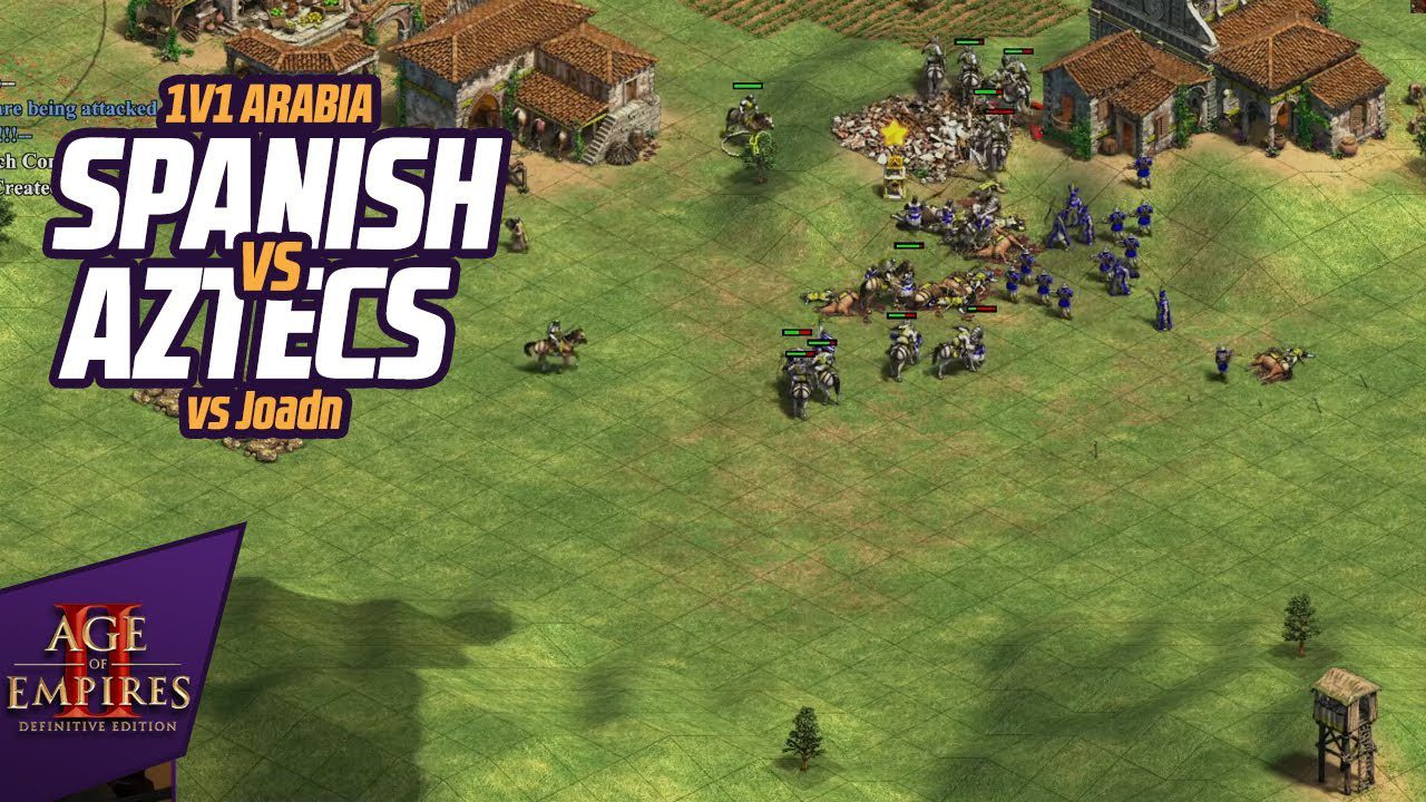 1v1 Arabia | Spanish vs Aztecs | vs Joadn
