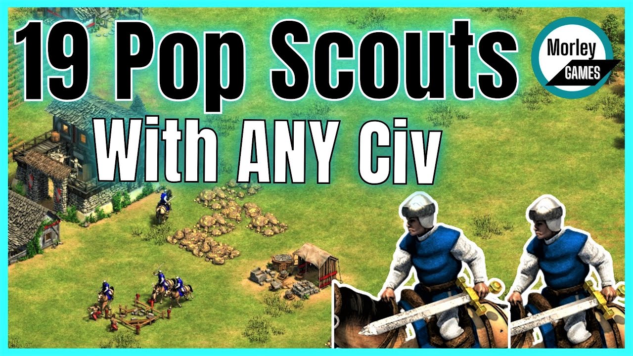 AGGRESSIVE 19 Pop AOE2 Scout Rush Build Order for ANY CIV!