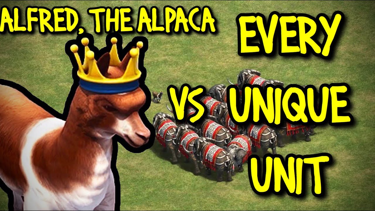 ALFRED, THE ALPACA vs EVERY UNIQUE UNIT | AoE II: Definitive Edition
