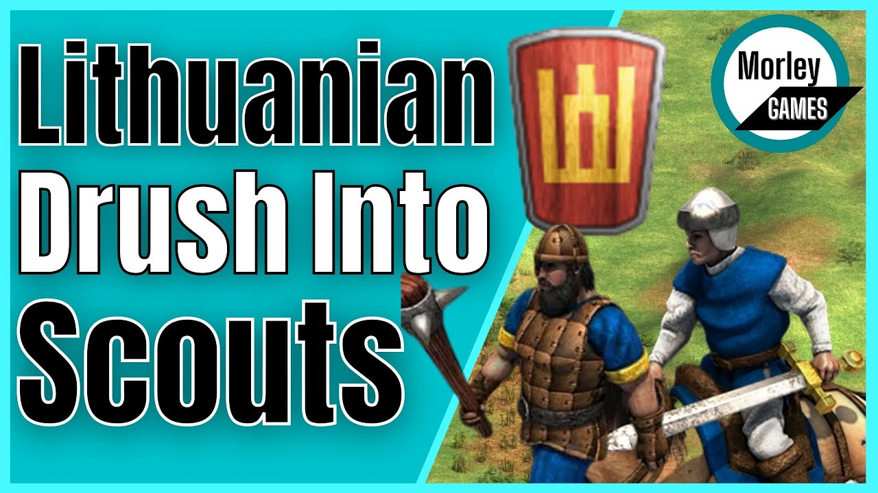 AOE2 Lithuanian FREE (almost) Drush into 21 pop Scout Rush Build Order