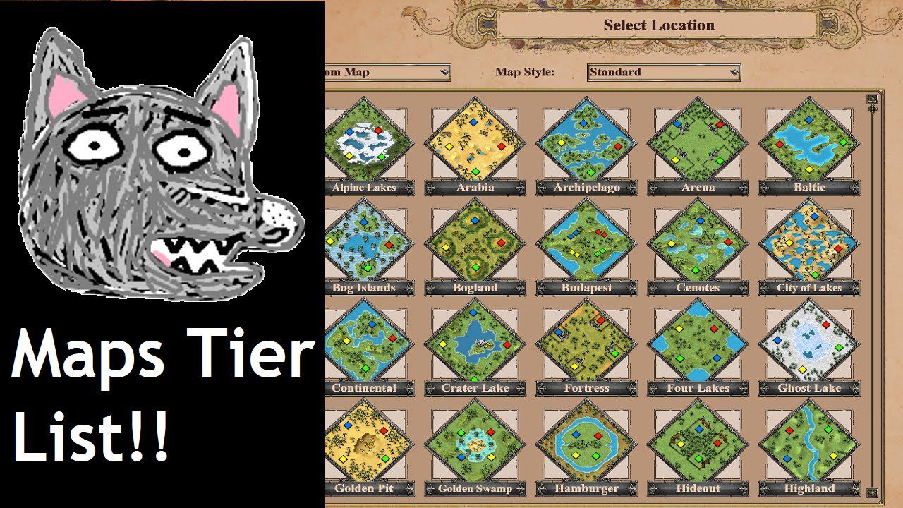 AoE2: DE | “Standard” Maps Tier List