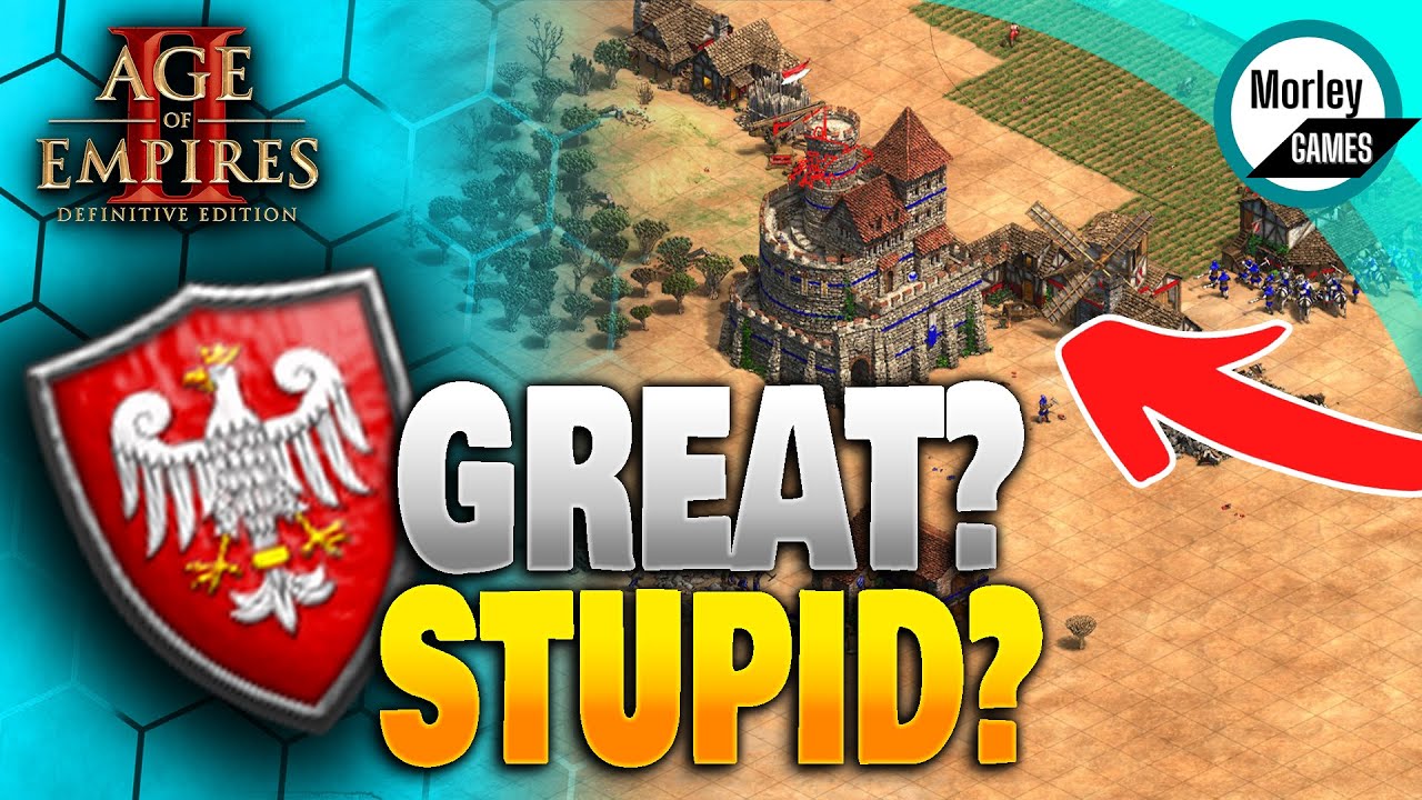 CRAZY (stupid?) AOE2 Poles Strategy – 14 minute knights into castle drop