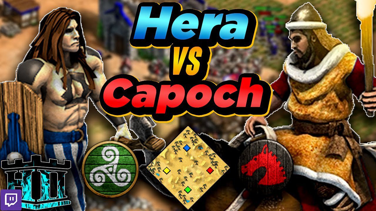 Celts vs Huns | 1v1 Arabia | vs capoch | AoE2