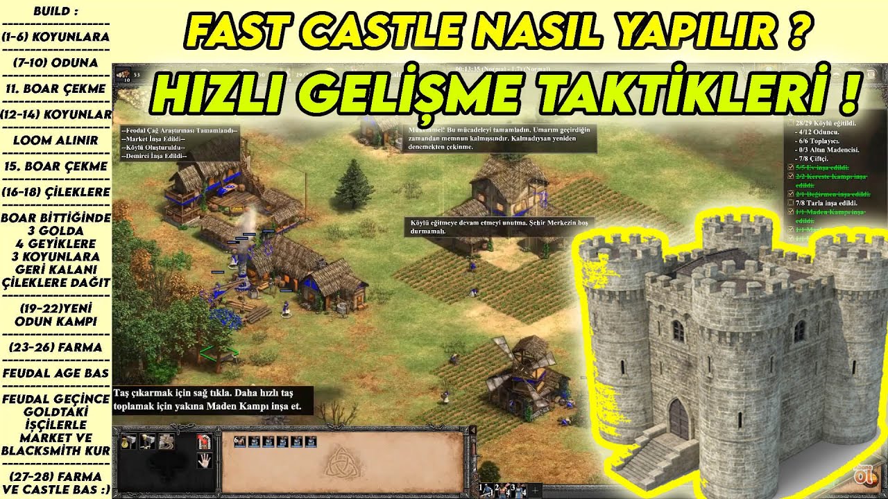 How to Construct a Fast Castle in Age of Empires II Definitive Edition: Build Order for Quick Expansion Tactics