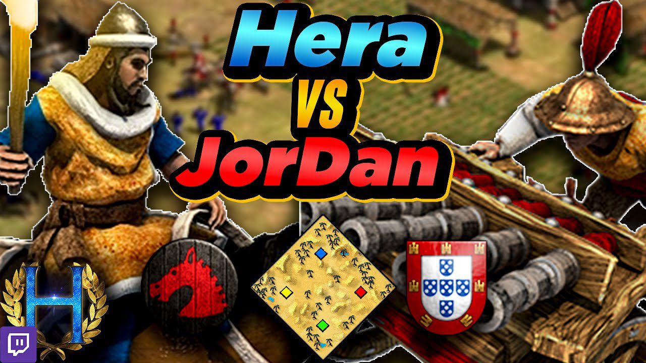 Huns Versus Portuguese in One-on-One Battle in Arabia and Jordan in Age of Empires II