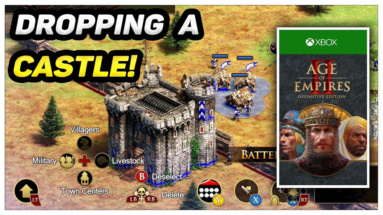 I dropped a CASTLE on this guy in Age of Empires 2 XBOX!