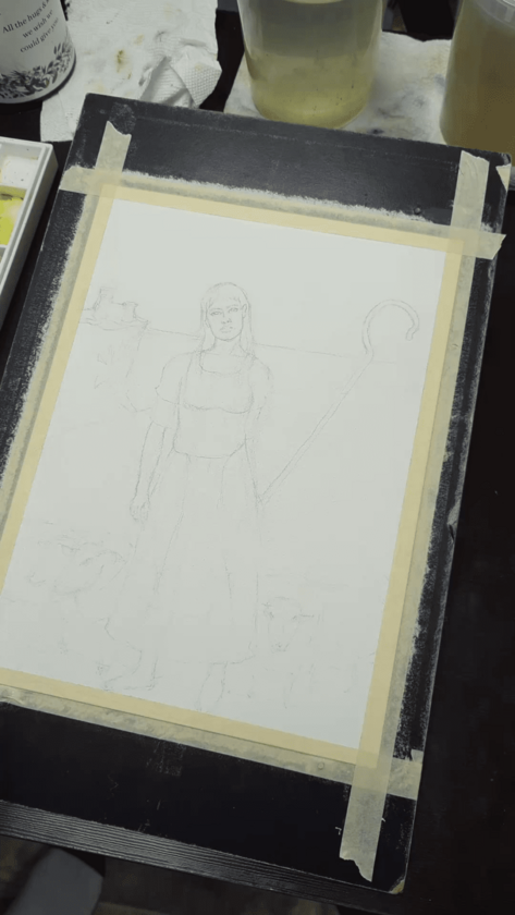 My Age of Empires Shepherd Watercolour My Age of Empires Shepherd Watercolour