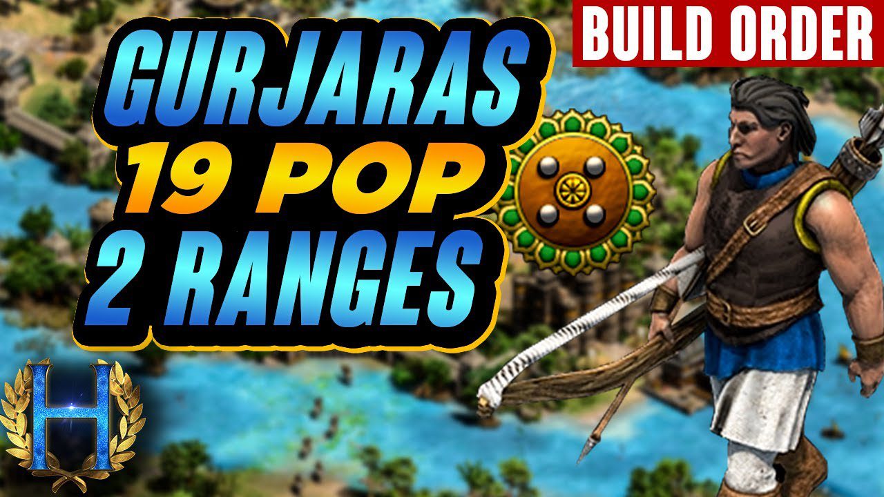 NEW Gurjaras 19 POP 2 Range Archers BUILD ORDER | AoE2 NEW Gurjaras 19 POP 2 Range Archers BUILD ORDER | AoE2