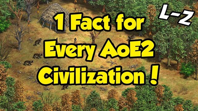 1 Fact for Every AoE2 Civ (L-Z) 1 Fact for Every AoE2 Civ (L-Z)