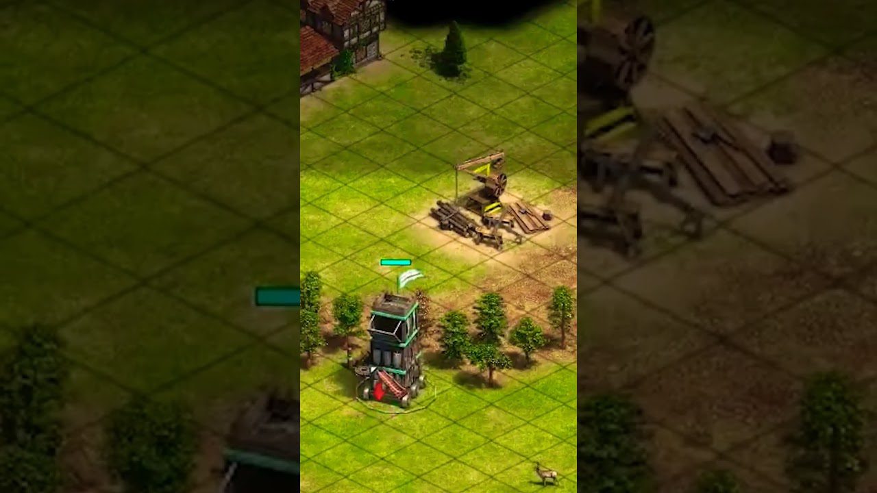 Siege Tower Hop Over Woodline? #shorts #ageofempires2