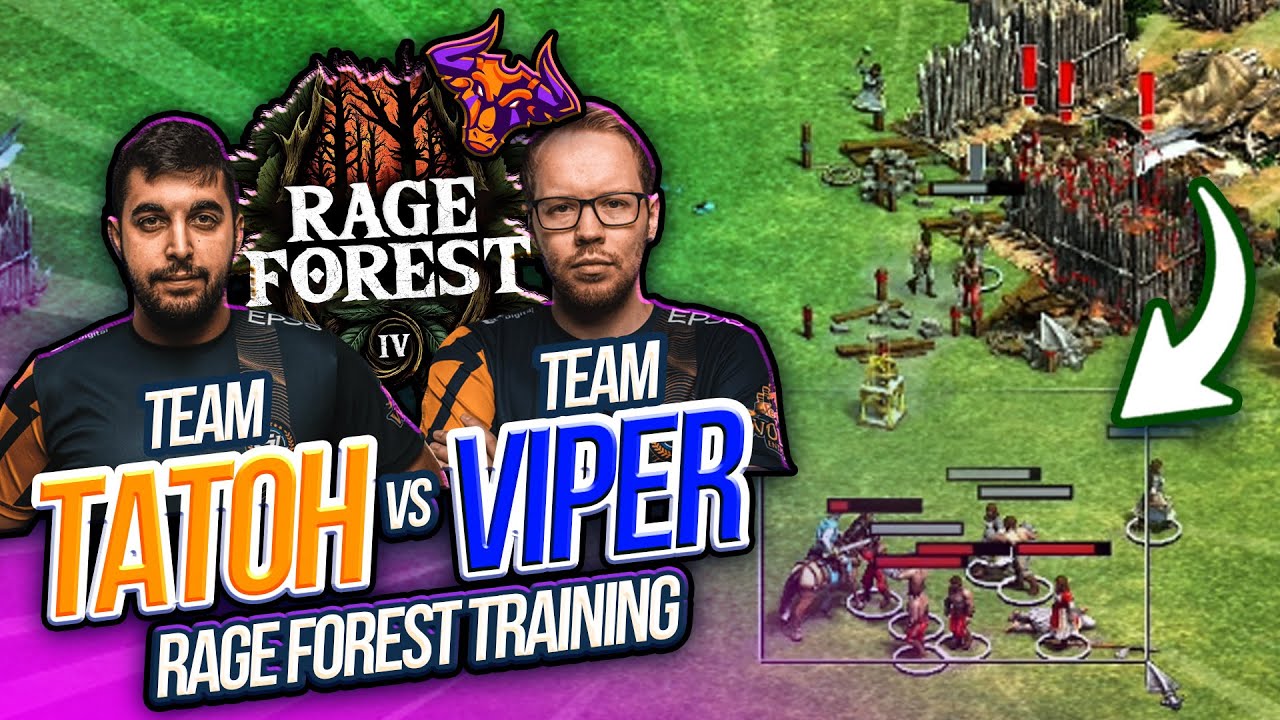 TheViper team vs TaToH team training for RAGE FOREST #ageofempires2