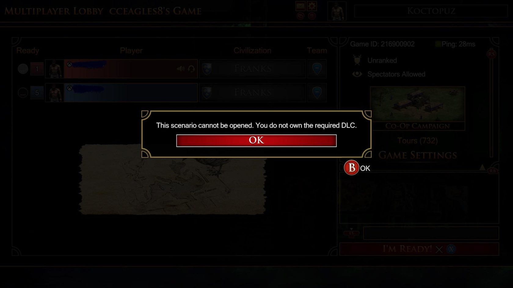[Xbox] Wondering Why I’m Receiving this Message After Playing Co Op Mission Earlier Today?