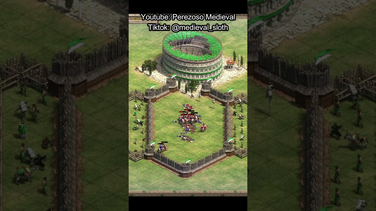 Catafracta vs paladín || Coliseo del Age of Empires 2 #shorts