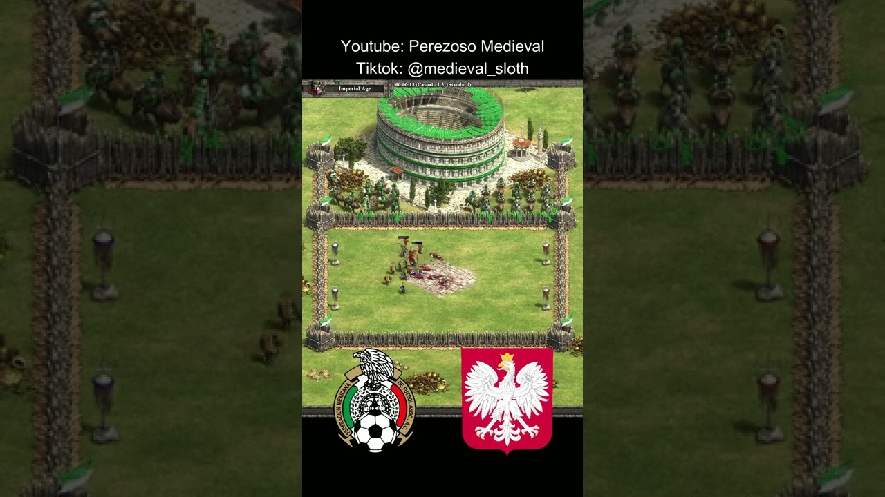 México vs Polonia versión Age of Empires 2 #shorts México vs Polonia versión Age of Empires 2 #shorts