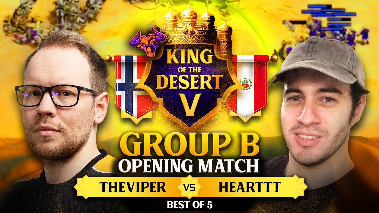 TheViper vs Hearttt King of the Desert 5 Opening Match Group B #ageofempires2 TheViper vs Hearttt King of the Desert 5 Opening Match Group B #ageofempires2