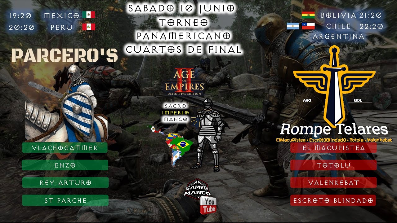 Age of Empires 2 / Torneo Panamericano 2023 / Cuartos / Parceros vs RompeTelares Age of Empires 2 / Torneo Panamericano 2023 / Cuartos / Parceros vs RompeTelares
