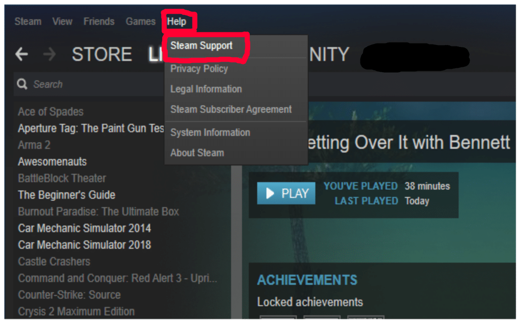 How to return a game on Steam