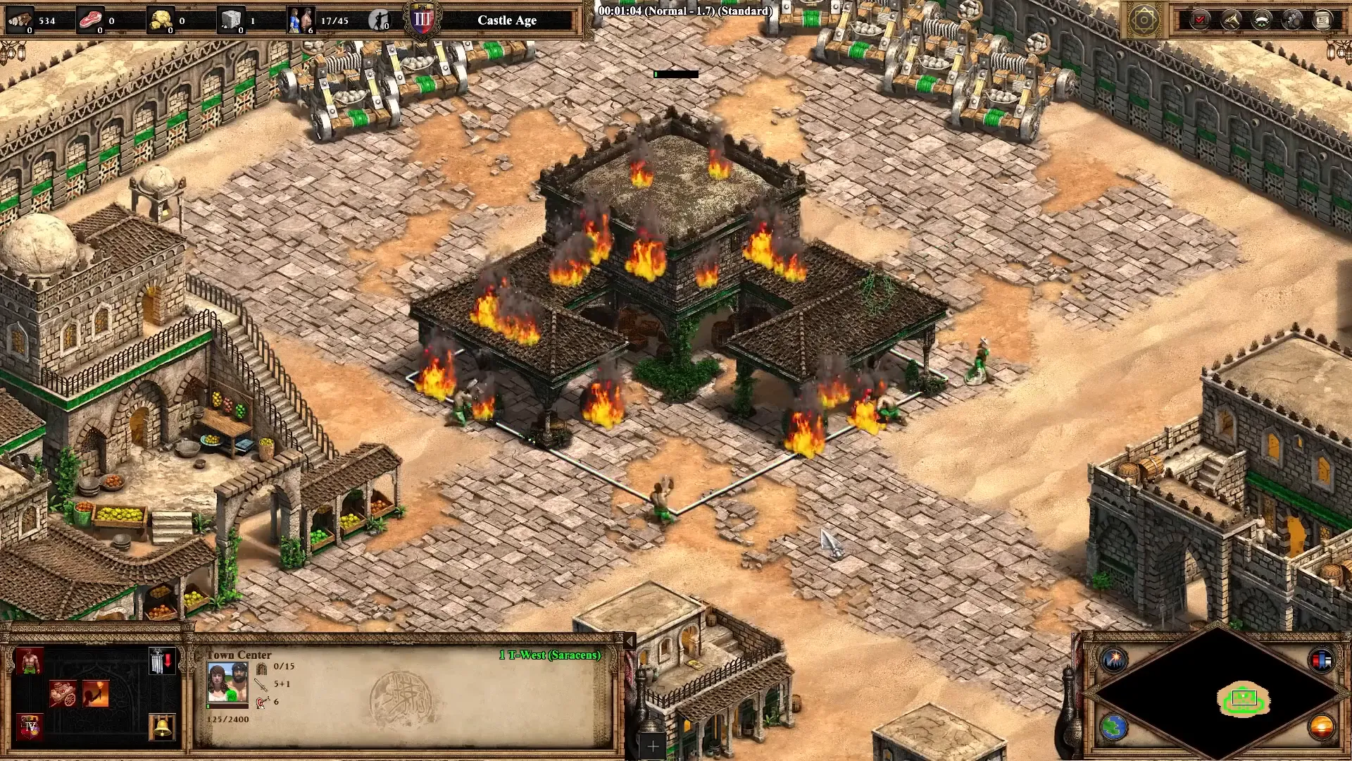 Repairing buildings in Age of Empires 2