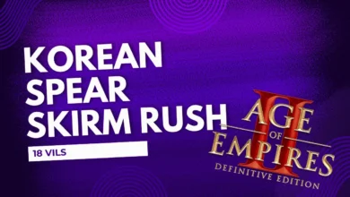 Korean Spear Skirm Rush Build Order (18 VILS)